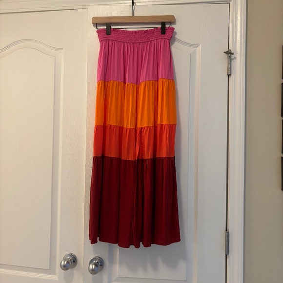 Marine Layer Medium Maeve Midi Skirt in Multi Colorblock - Picture 1 of 4